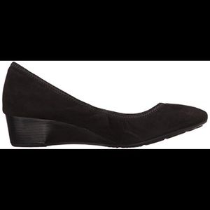Cole Haan Black Suede Sadie Wedge 6 1/2
